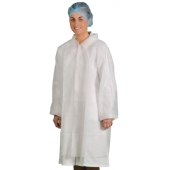 Portwest D118 White General Purpose Disposable Coat (Pack 10)