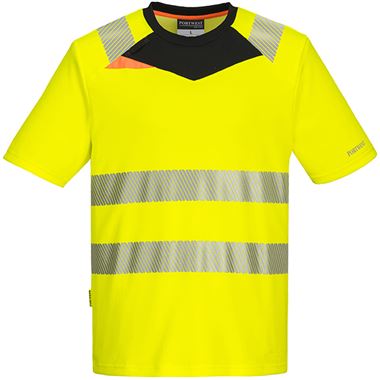 Portwest DX413 DX4 Yellow Stretch Hi Vis T-Shirt