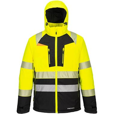 Portwest DX430 DX4 Yellow/Black Waterpoof Padded Hi Vis Winter Jacket