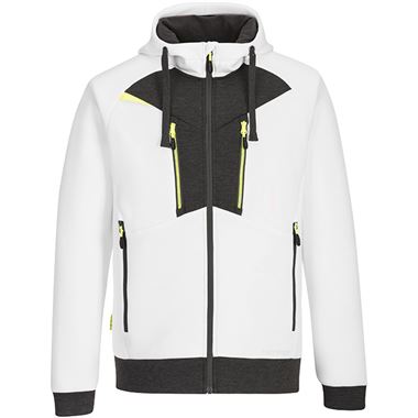 Portwest DX472 DX4 White Full Zipped Painters Hoodie 330g