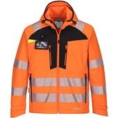 Portwest DX475 DX4 Orange/Black Mesh Lined Hi Vis Softshell Jacket (3L)