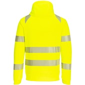 Portwest DX484 DX4 Yellow Mesh Lined Hi Vis Zipped Hooded Sweatshirt