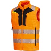 Portwest DX479 DX4 Orange Mesh Lined Padded Hi Vis Softshell Bodywarmer