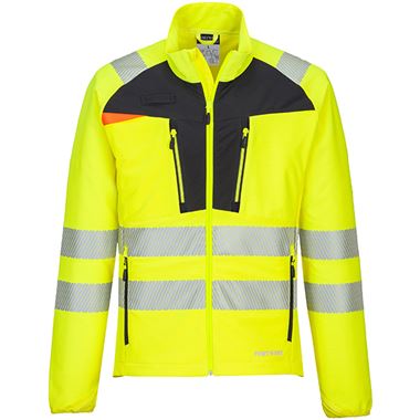 Portwest DX481 DX4 Yellow/Black Stretch Hi Vis Full Zip Base Layer Jacket