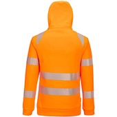 Portwest DX482 DX4 Orange Lined Stretch 1/4 Zip Hi Vis Hoodie