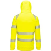 Portwest DX482 DX4 Yellow Lined Stretch 1/4 Zip Hi Vis Hoodie