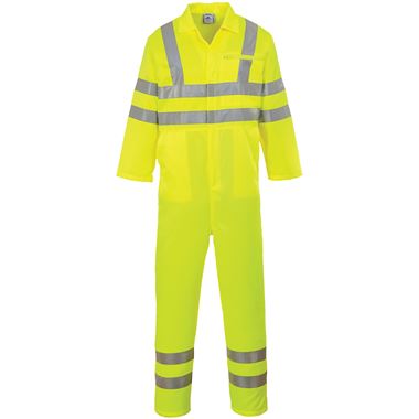 Portwest E042 Yellow Polycotton Hi Vis Overalls