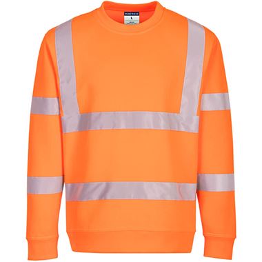 Portwest Planet EC13 Orange Polycotton Eco Friendly Hi Vis Sweatshirt