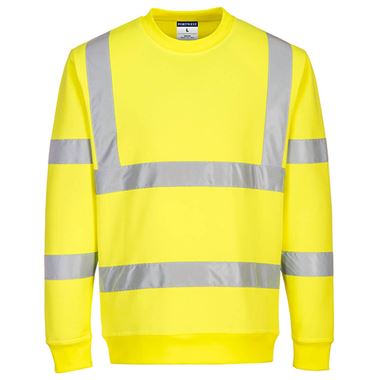 Portwest Planet EC13 Yellow Polycotton Eco Friendly Hi Vis Sweatshirt