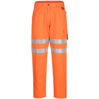 Portwest Planet EC40 Orange Eco Friendly Polycotton Hi Vis Trouser 