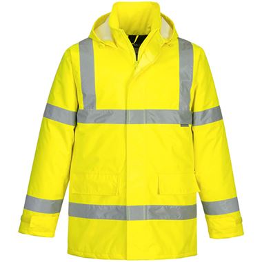 Portwest Planet EC60 Yellow Eco Friendly Padded Lined Waterproof Hi Vis Winter Jacket 