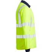 Blackrock Yellow GRS Sustainable Eco Long Sleeve Hi Vis Polo Shirt