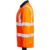Blackrock Rail Orange GRS Sustainable Eco Long Sleeve Hi Vis Polo Shirt