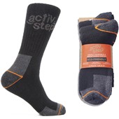 Activ-Step Black Eco Friendly Breathable Bamboo Socks - Pack of 2 Pairs