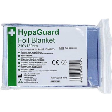 HypaGuard Emergency Foil Blanket 210cm x 130cm (Standard)