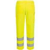 Portwest Essential ES046 Yellow Polycotton Hi Vis Cargo Trousers with Kneepad Pocket