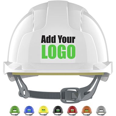 JSP EVOLite Custom Printed Safety Helmet - Vented Slip Ratchet Mid Peak