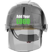 JSP EVO VISTAshield Custom Printed Safety Helmet with Integrated Faceshield - Vented - Wheel Ratchet