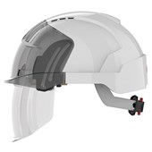 JSP EVO VISTAshield Custom Printed Safety Helmet with Integrated Faceshield - Vented - Wheel Ratchet