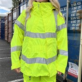 Leo Workwear Yellow EcoViz Maternity Expander for Rosemoor Women's Hi Vis Jacket
