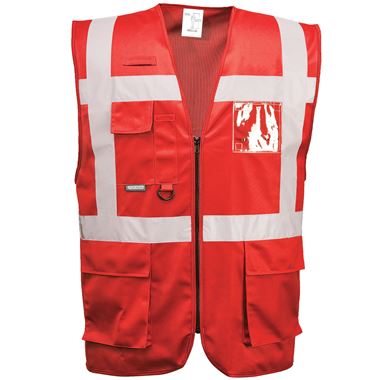 Portwest F476 Red Executive Hi Vis Vest