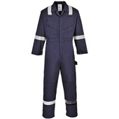 Portwest F813 Navy Iona Polycotton Reflective Hi Vis Coverall 245g