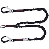 JSP FAR0405 K2 Twin Tail Elasticated Fall Arrest Lanyard - 2m Length