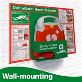 Wall Mounted Defibrillator Station with FRED PA-1 Automatic AED