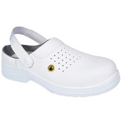 Portwest FC03 Compositelite ESD Anti Static Perforated Safety Clog SB AE - White