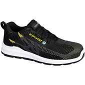 Portwest FC06 Fly Eco Friendly Lightweight Composite Safety Trainer S1PS SR FO - Black Yellow