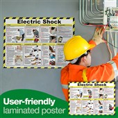 Electric Shock First Aid Poster - Laminated A2