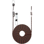 Portwest FP90 Guided Fall Arrester & Restraint with Shock Absorber & Karabiner - 10m Rope