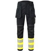 Portwest Modaflame PW3 FR416 Yellow/Black Arc Flash & Inherent Flame Retardant Anti Static Class 1 Hi Vis Holster Trousers