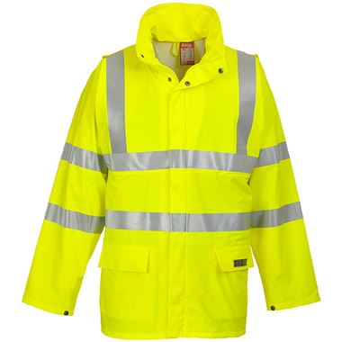 Portwest FR41 Yellow Sealtex Flame Waterproof Flame Resistant Anti Static Hi Vis Jacket