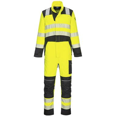 Portwest FR507 Modaflame PW3 Hivis Flame Resistant Anti Static Arc Yellow Hi Vis Overalls