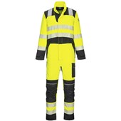 Portwest FR507 Modaflame PW3 Hivis Flame Resistant Anti Static Arc Yellow Hi Vis Overalls