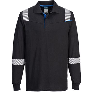 Portwest WX3 Modaflame Knit FR711 Inherent Flame Retardant Anti Static Arc Flash Long Sleeve Polo Shirt