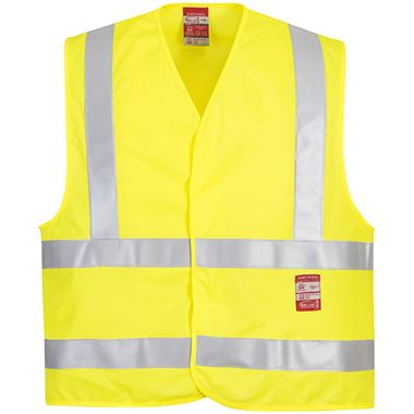 Portwest FR75 Yellow Bizflame Work Flame Resistant Hi Vis Vest