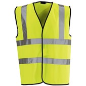 FIRE WARDEN Pre-Printed Yellow Hi Vis Vest