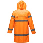 Portwest H442 Orange Long Length Hi Vis Waterproof Jacket (100cm)