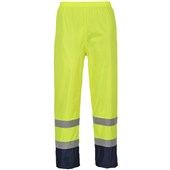 Portwest H444 Yellow Two Tone Waterproof Hi Vis Rain Trouser