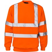 Supertouch Orange Hi Vis Polycotton Sweatshirt