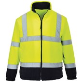 Portwest F301 Two Tone Yellow/Navy Mesh Lined Hi Vis Fleece