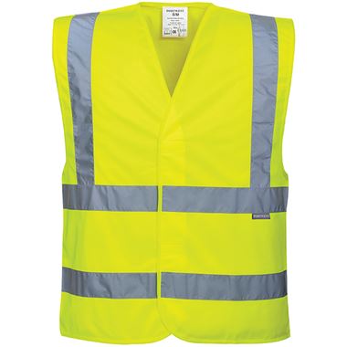 Portwest C470 Yellow Adjustable Hi Vis Vest