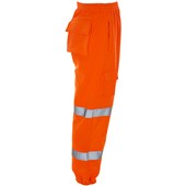 Supertouch Orange Hi Vis Jogging Bottoms