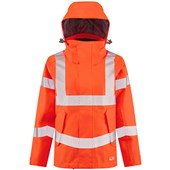 Leo Workwear Rosemoor Orange EcoViz Waterproof 15K Performance+ Breathable Women's Hi Vis Jacket