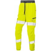 Leo Workwear Hawkridge Yellow EcoViz 4X Stretch Hi Vis Jog Trouser