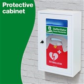 Schiller FRED PA-1 Automatic Defibrillator Bundle with Wall Cabinet