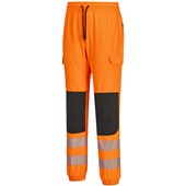 Portwest KX346 KX3 Orange Slim Fit Stretch Hi Vis Flexi Jogging Bottoms