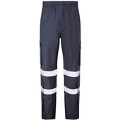 Leo Workwear Appledore Navy EcoViz 4K Waterproof Hi Vis Trouser